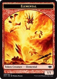 Elemental (008) // Golem (018) Double-Sided Token [Modern Horizons Tokens] | Sanctuary Gaming