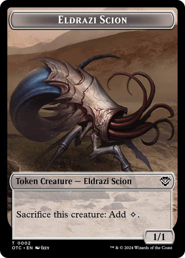 Eldrazi Scion // Treasure Double-Sided Token [Outlaws of Thunder Junction Commander Tokens] | Sanctuary Gaming