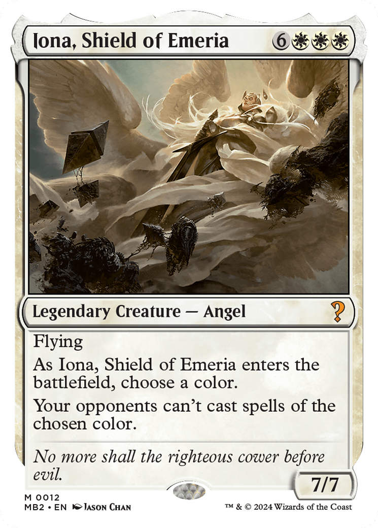 Iona, Shield of Emeria (White Border) [Mystery Booster 2] | Sanctuary Gaming