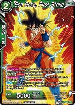 Son Goku, First Strike (Tournament Pack Vol. 8) (P-386) [Tournament Promotion Cards] | Sanctuary Gaming