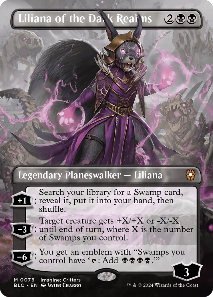 Liliana of the Dark Realms (Borderless) [Bloomburrow Commander] | Sanctuary Gaming