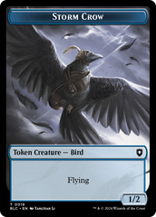 Storm Crow // Frog Lizard Double-Sided Token [Bloomburrow Commander Tokens] | Sanctuary Gaming
