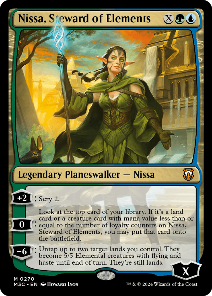 Nissa, Steward of Elements (Ripple Foil) [Modern Horizons 3 Commander] | Sanctuary Gaming