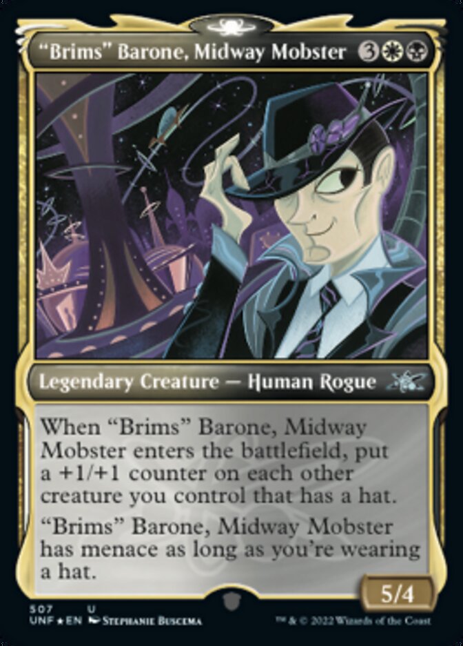 "Brims" Barone, Midway Mobster (Showcase) (Galaxy Foil) [Unfinity] | Sanctuary Gaming