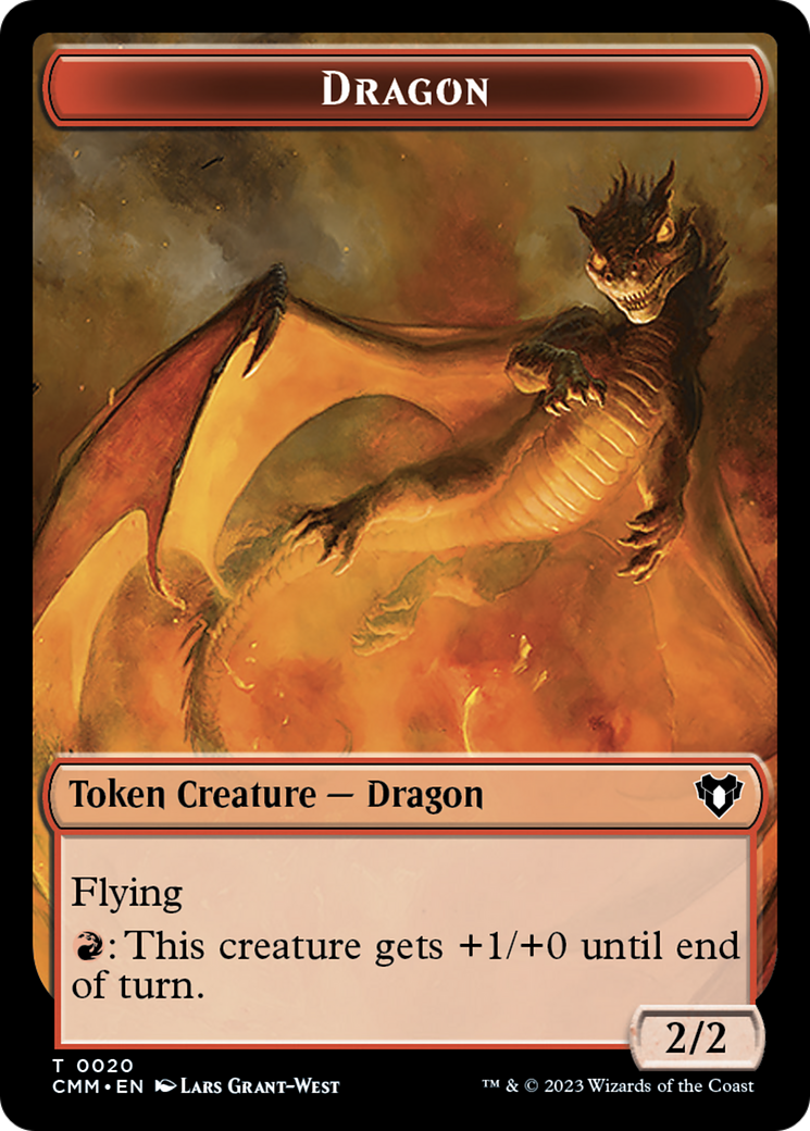 Treasure // Dragon (0020) Double-Sided Token [Commander Masters Tokens] | Sanctuary Gaming