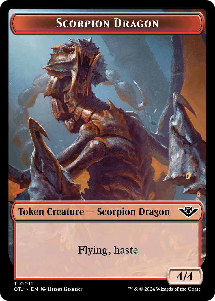 Scorpion Dragon Token [Outlaws of Thunder Junction Tokens] | Sanctuary Gaming