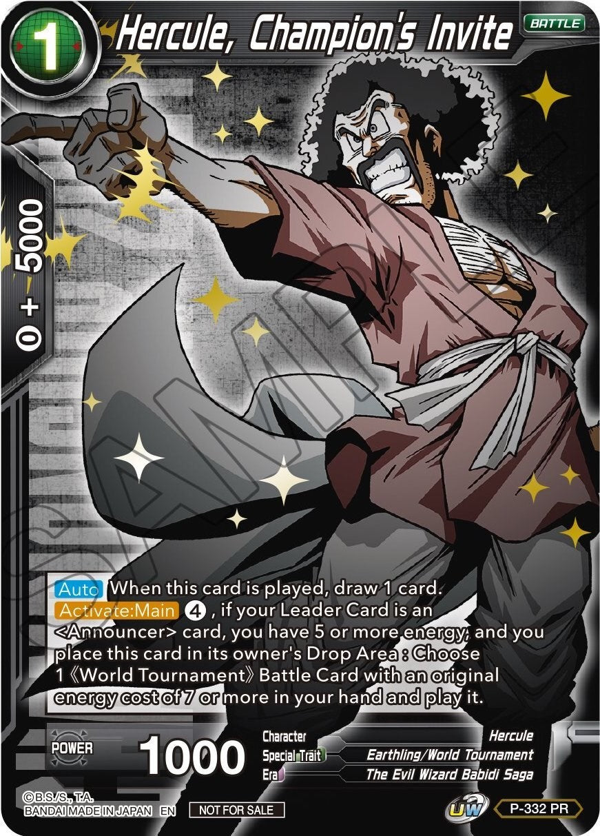 Hercule, Champion's Invite (Gold Stamped) (P-332) [Tournament Promotion Cards] | Sanctuary Gaming
