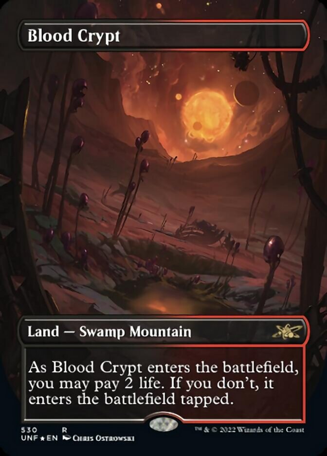 Blood Crypt (Borderless) (Galaxy Foil) [Unfinity] | Sanctuary Gaming