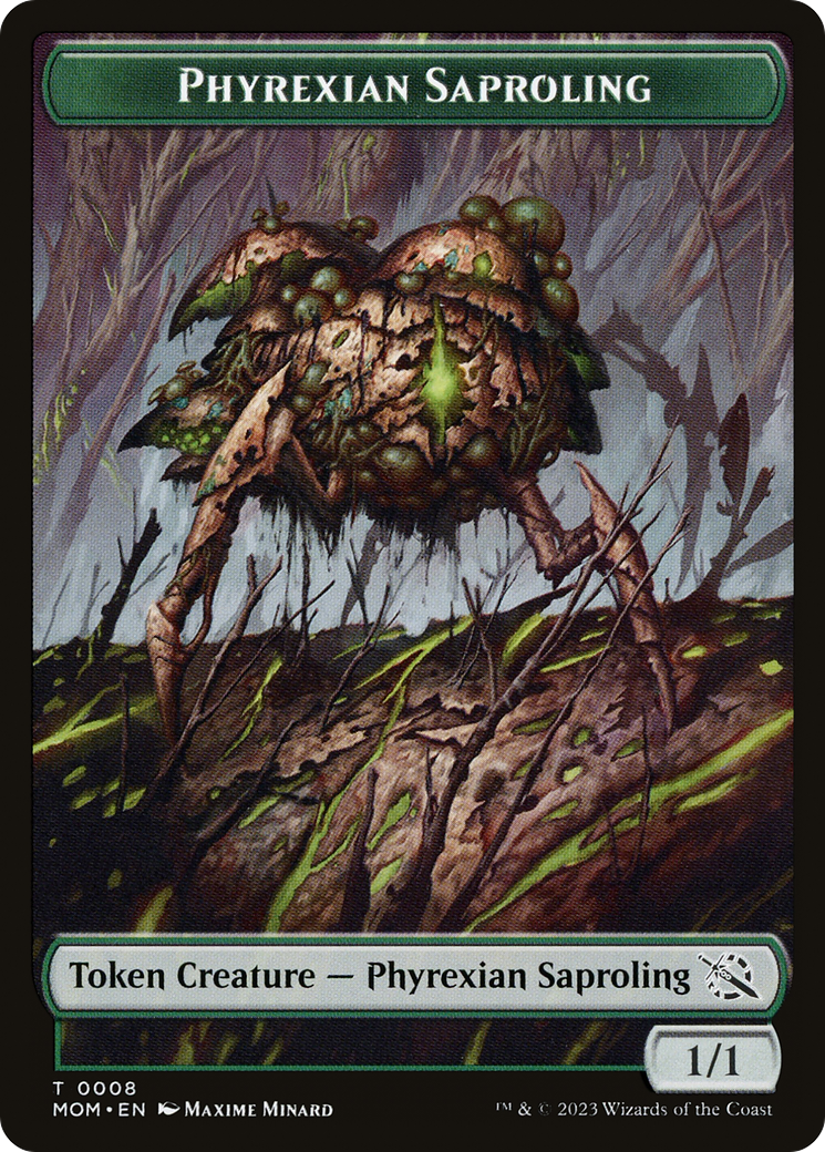 Monk // Phyrexian Saproling Double-Sided Token [March of the Machine Tokens] | Sanctuary Gaming