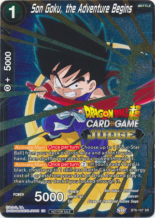 Son Goku, the Adventure Begins (BT6-107) [Judge Promotion Cards] | Sanctuary Gaming