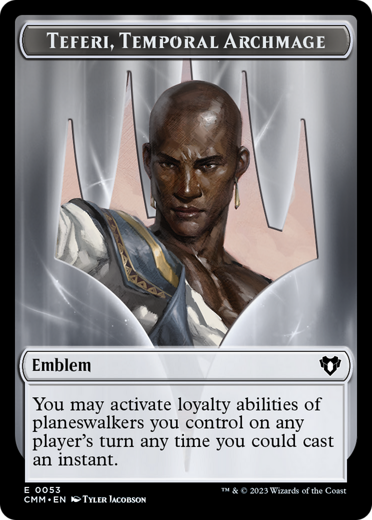 Teferi, Temporal Archmage Emblem [Commander Masters Tokens] | Sanctuary Gaming