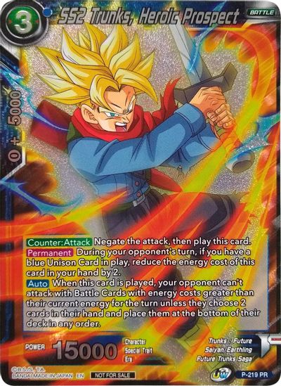 SS2 Trunks, Heroic Prospect (Player's Choice) (P-219) [Promotion Cards] | Sanctuary Gaming