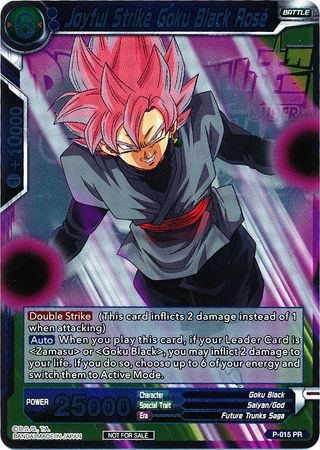 Joyful Strike Goku Black Rose (Metallic Foil) (Event Pack 2018) (P-015) [Promotion Cards] | Sanctuary Gaming