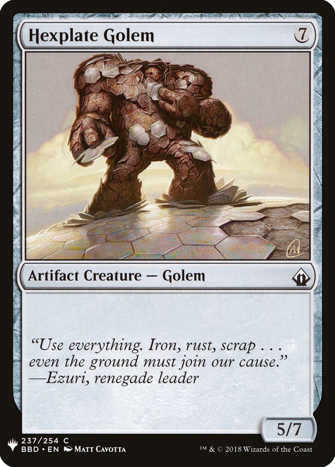 Hexplate Golem [Mystery Booster] | Sanctuary Gaming