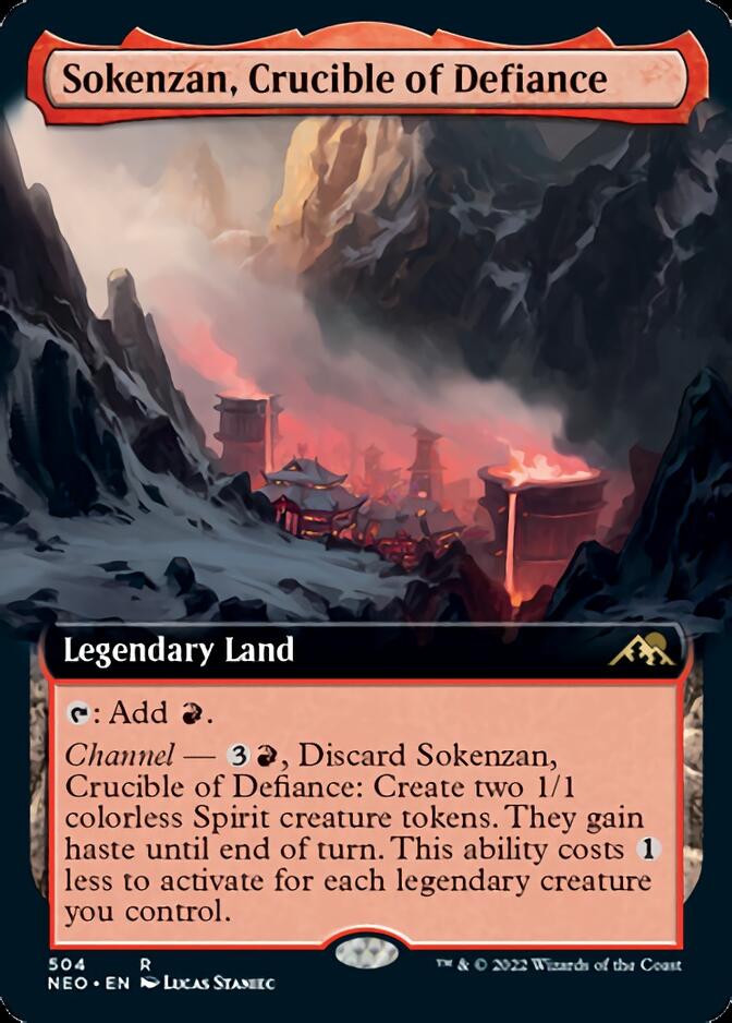 Sokenzan, Crucible of Defiance (Extended Art) [Kamigawa: Neon Dynasty] | Sanctuary Gaming