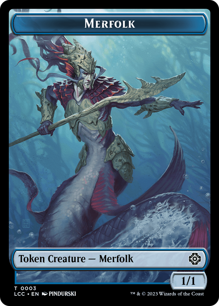 Bird // Merfolk (0003) Double-Sided Token [The Lost Caverns of Ixalan Commander Tokens] | Sanctuary Gaming