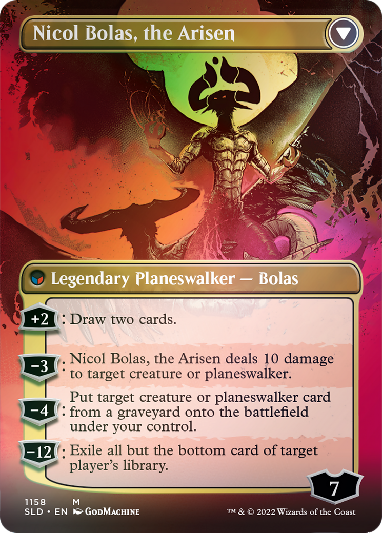 Nicol Bolas, the Ravager // Nicol Bolas, the Arisen (Borderless) [Secret Lair: From Cute to Brute] | Sanctuary Gaming