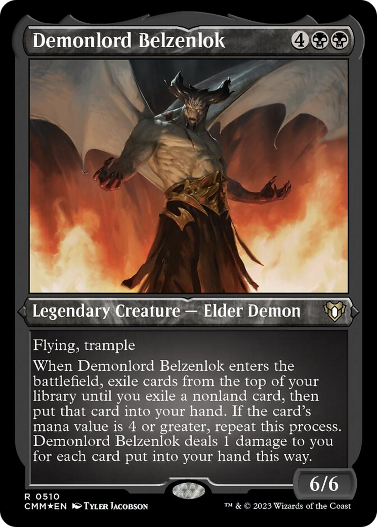 Demonlord Belzenlok (Foil Etched) [Commander Masters] | Sanctuary Gaming