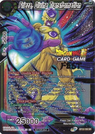 Frieza, Divine Transformation (Card Game Fest 2022) (BT12-100) [Tournament Promotion Cards] | Sanctuary Gaming