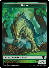 Beast (0016) (Ripple Foil) // Copy Double-Sided Token [Modern Horizons 3 Commander Tokens] | Sanctuary Gaming