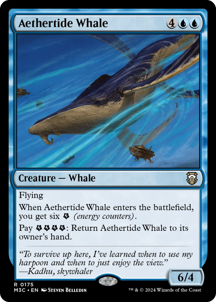 Aethertide Whale (Ripple Foil) [Modern Horizons 3 Commander] | Sanctuary Gaming