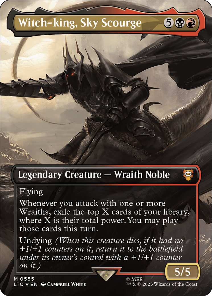 Witch-king, Sky Scourge (Borderless) (Surge Foil) [The Lord of the Rings: Tales of Middle-Earth Commander] | Sanctuary Gaming
