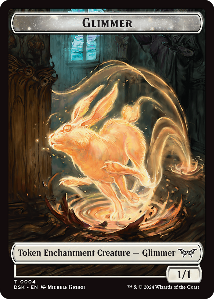 Glimmer // Gremlin Double-Sided Token [Duskmourn: House of Horror Tokens] | Sanctuary Gaming