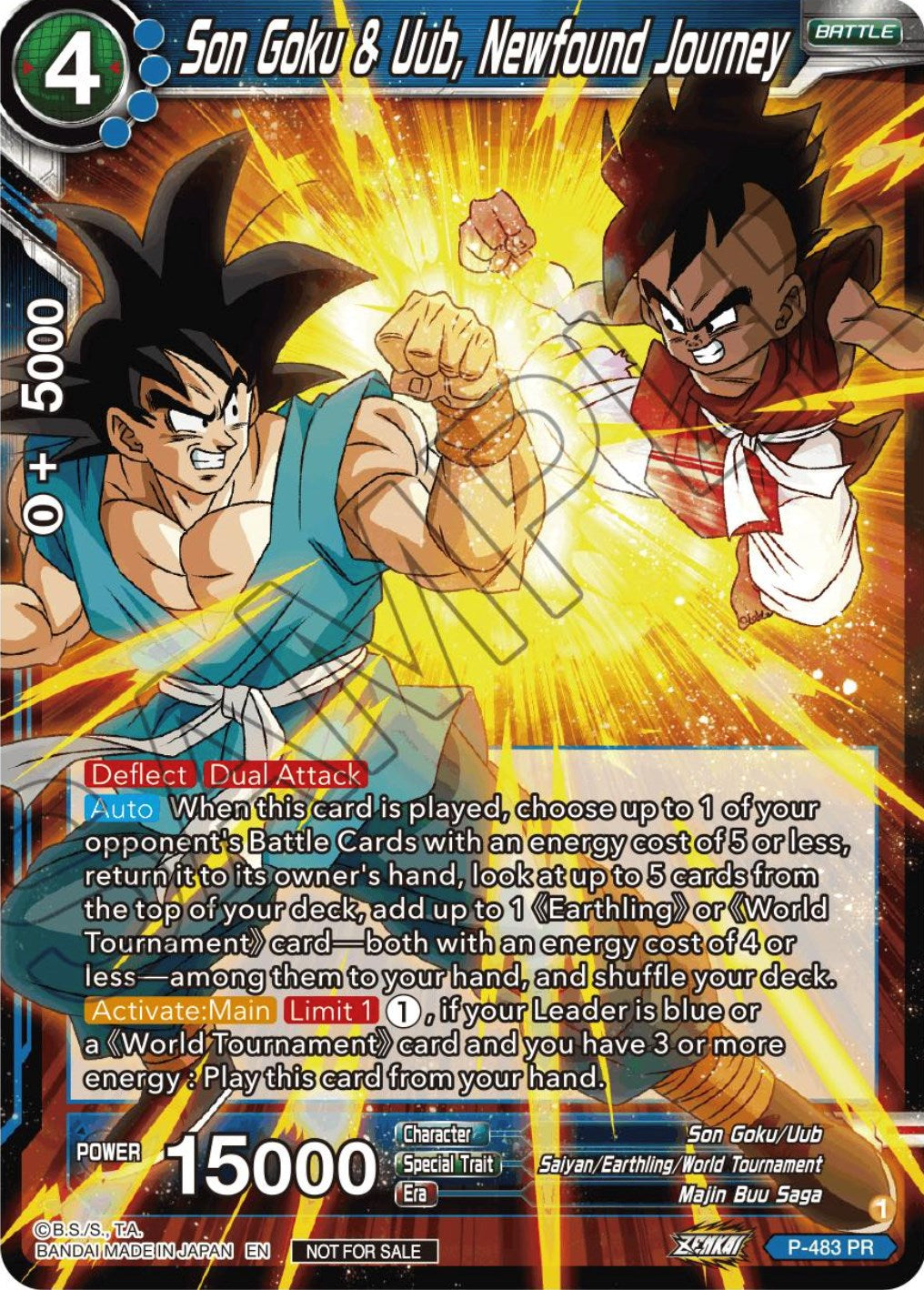 Son Goku & Uub, Newfound Journey (Zenkai Series Tournament Pack Vol.3) (P-483) [Tournament Promotion Cards] | Sanctuary Gaming