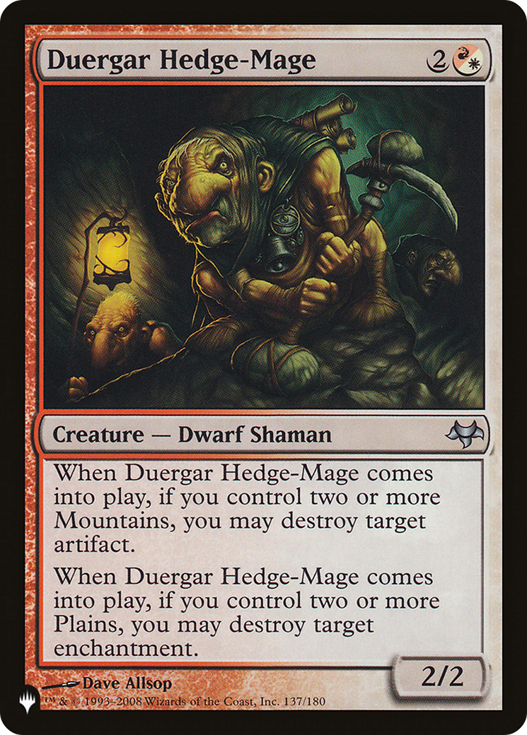 Duergar Hedge-Mage [The List Reprints] | Sanctuary Gaming