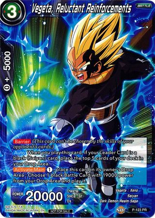 Vegeta, Reluctant Reinforcements (Power Booster) (P-123) [Promotion Cards] | Sanctuary Gaming