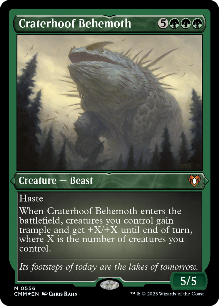 Craterhoof Behemoth (Foil Etched) [Commander Masters] | Sanctuary Gaming