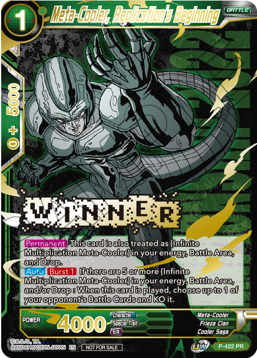 Meta-Cooler, Replication's Beginning (Championship Pack 2022 Vol.2) (Winner Gold Stamped) (P-422) [Promotion Cards] | Sanctuary Gaming