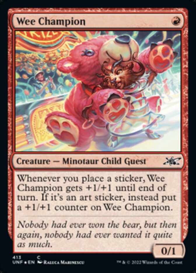 Wee Champion (Galaxy Foil) [Unfinity] | Sanctuary Gaming