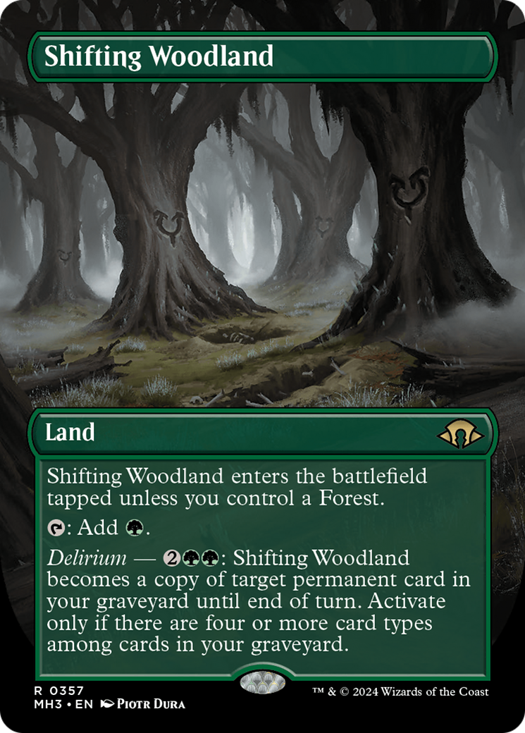 Shifting Woodland (Borderless) [Modern Horizons 3] | Sanctuary Gaming