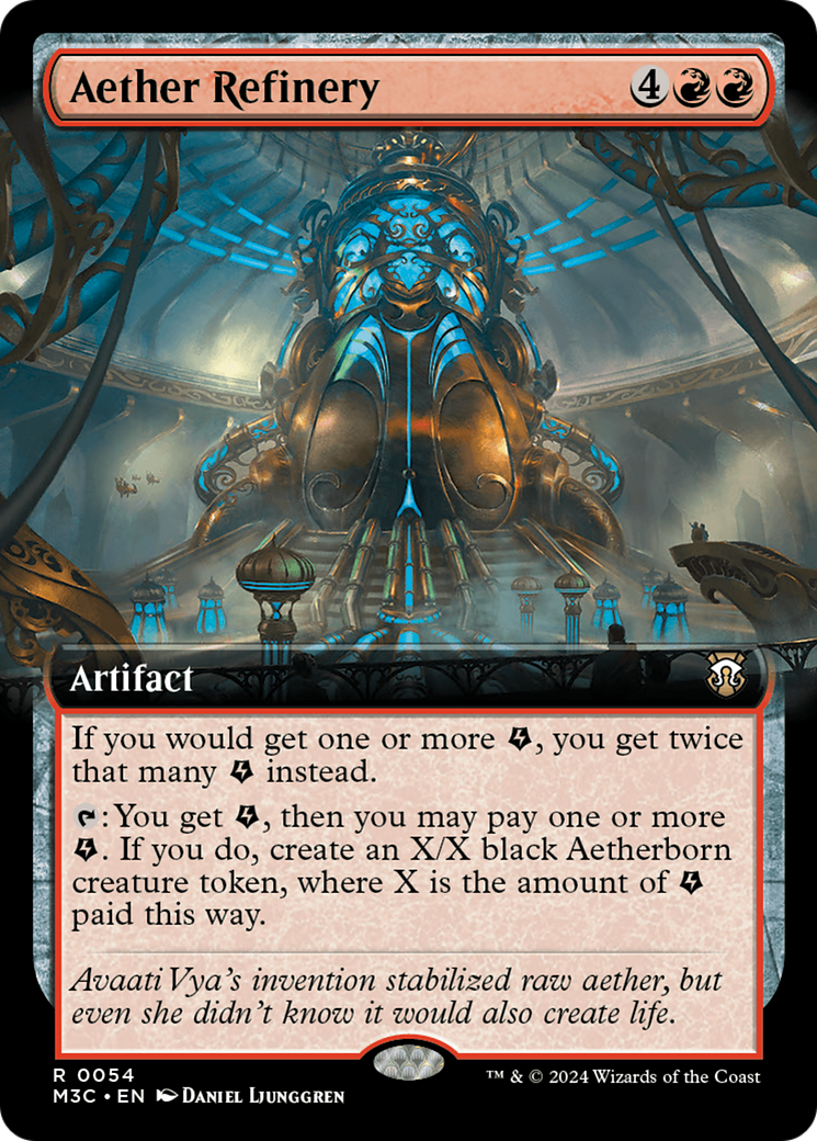 Aether Refinery (Extended Art) (Ripple Foil) [Modern Horizons 3 Commander] | Sanctuary Gaming