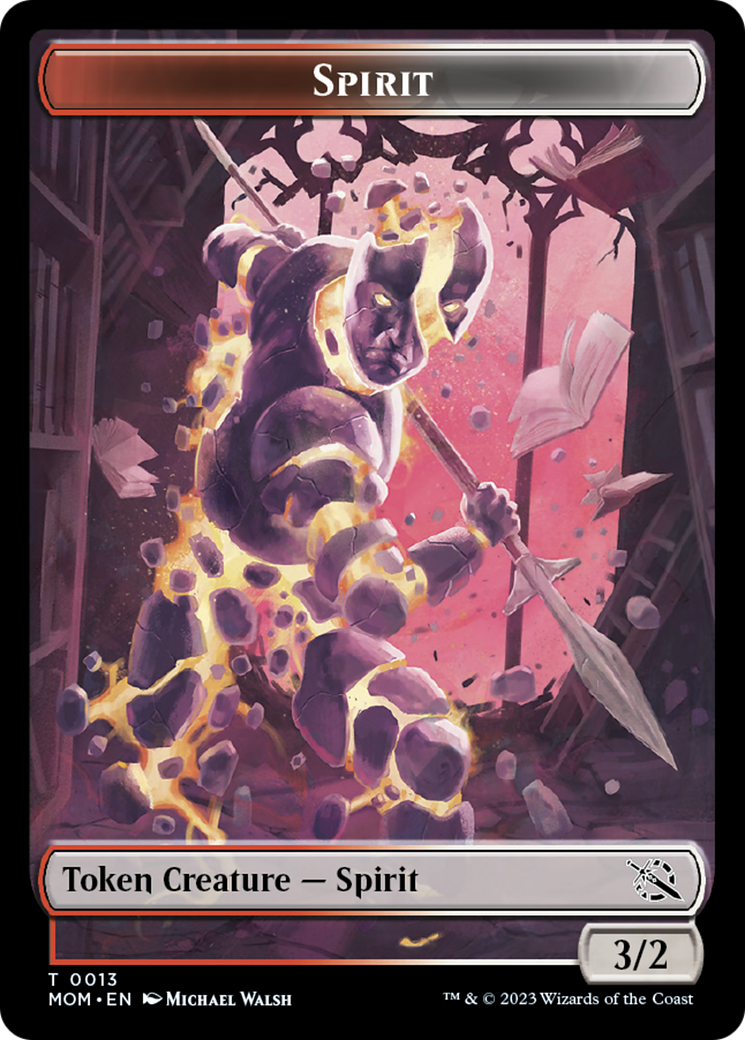 Treasure (20) // Spirit (13) Double-Sided Token [March of the Machine Tokens] | Sanctuary Gaming
