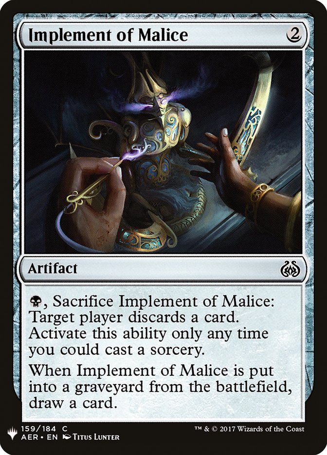 Implement of Malice [Mystery Booster] | Sanctuary Gaming