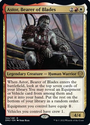 Astor, Bearer of Blades (Promo Pack) [Dominaria United Promos] | Sanctuary Gaming