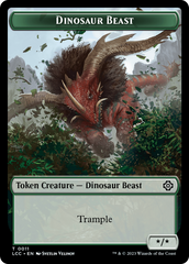 Dinosaur Beast // Dinosaur Double-Sided Token [The Lost Caverns of Ixalan Commander Tokens] | Sanctuary Gaming