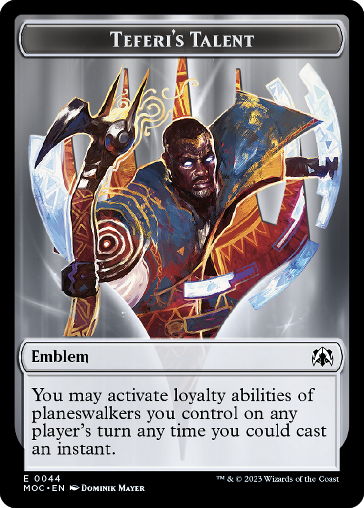 Phyrexian Myr // Teferi's Talent Emblem Double-Sided Token [March of the Machine Tokens] | Sanctuary Gaming