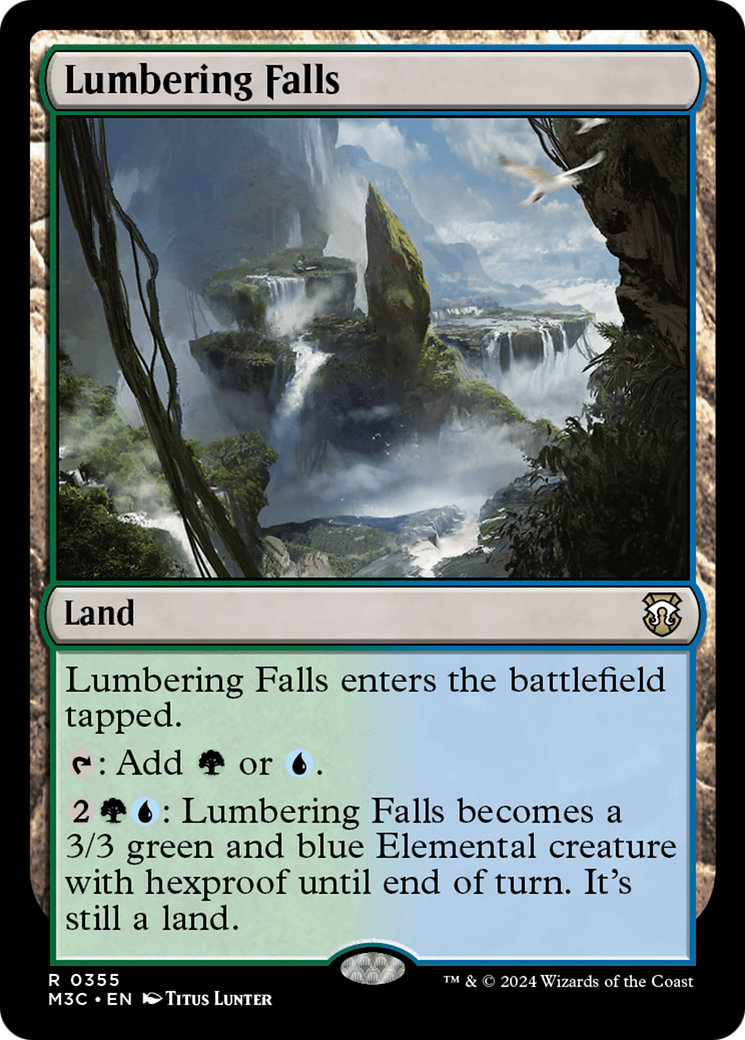 Lumbering Falls (Ripple Foil) [Modern Horizons 3 Commander] | Sanctuary Gaming