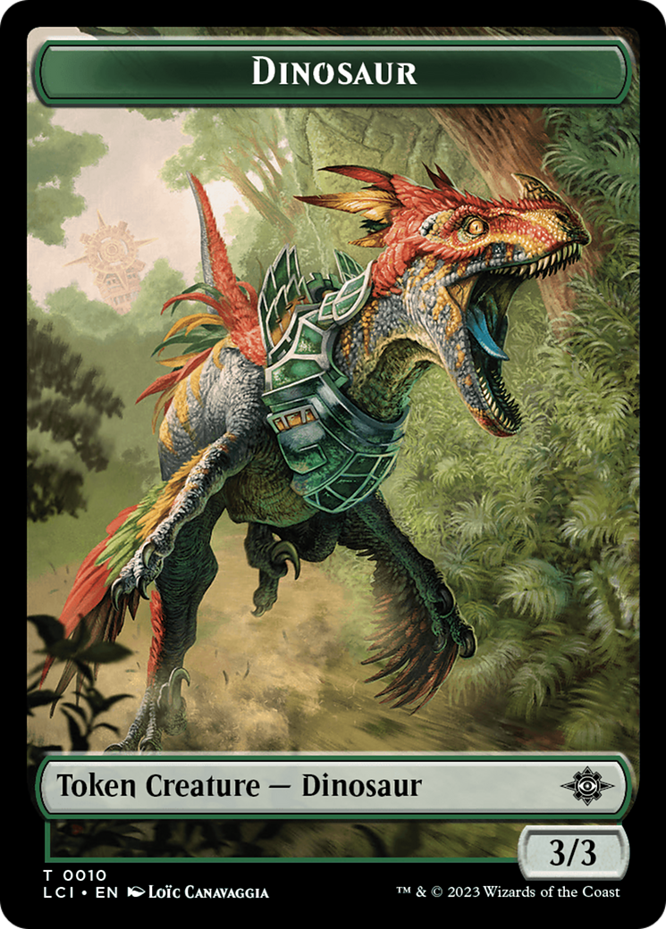 Dinosaur Egg // Dinosaur (0010) Double-Sided Token [The Lost Caverns of Ixalan Tokens] | Sanctuary Gaming