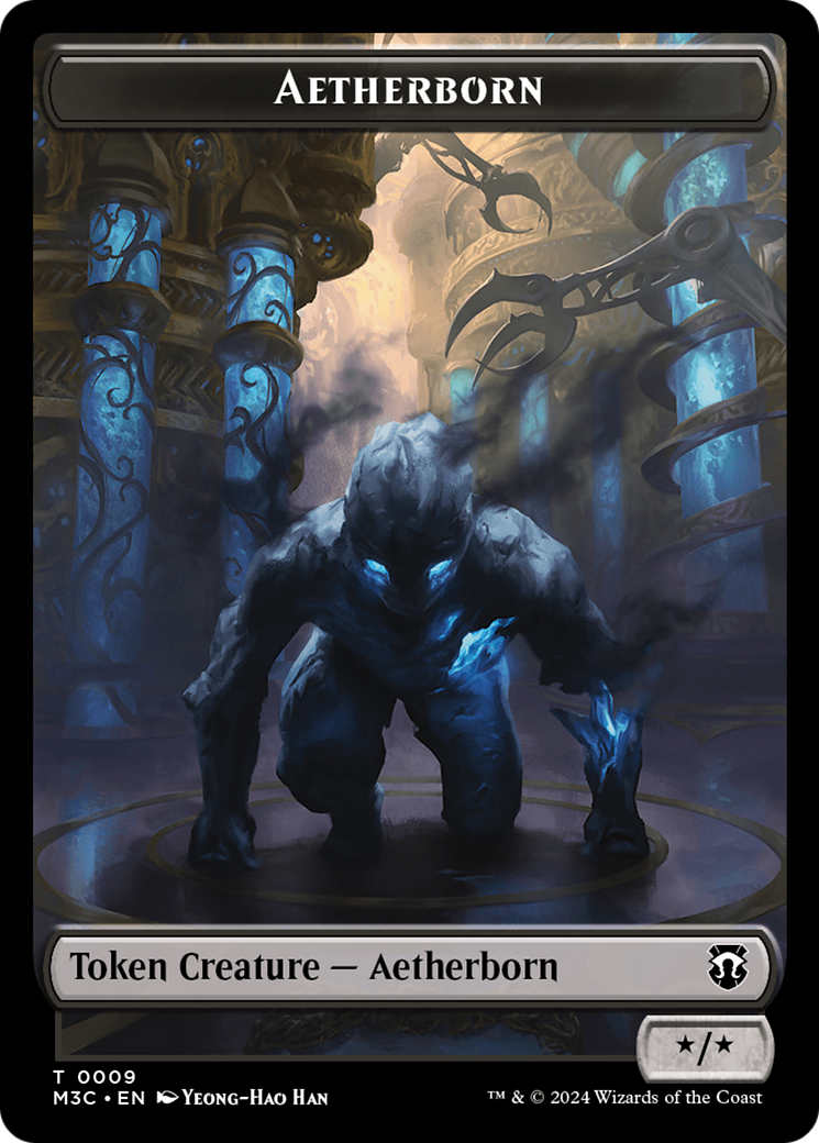 Aetherborn (Ripple Foil) // Servo Double-Sided Token [Modern Horizons 3 Commander Tokens] | Sanctuary Gaming