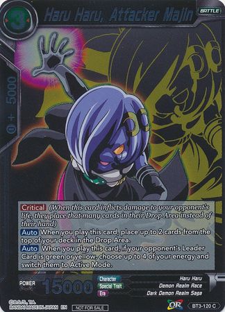 Haru Haru, Attacker Majin (Event Pack 3 - 2019) (BT3-120_PR) [Promotion Cards] | Sanctuary Gaming