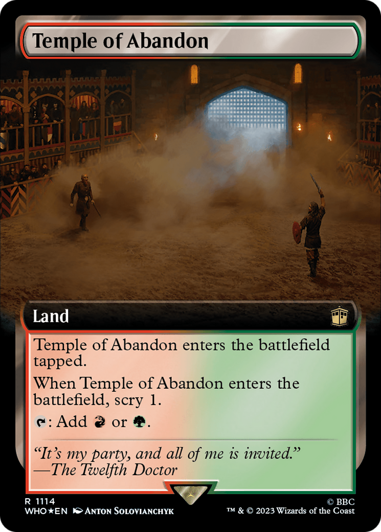 Temple of Abandon (Extended Art) (Surge Foil) [Doctor Who] | Sanctuary Gaming