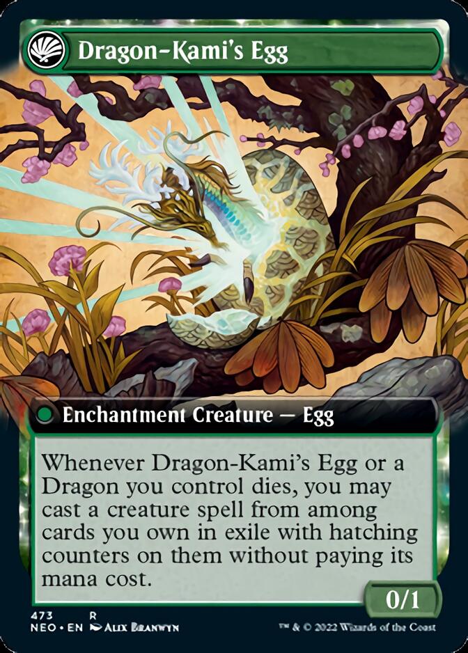 The Dragon-Kami Reborn // Dragon-Kami's Egg (Extended Art) [Kamigawa: Neon Dynasty] | Sanctuary Gaming