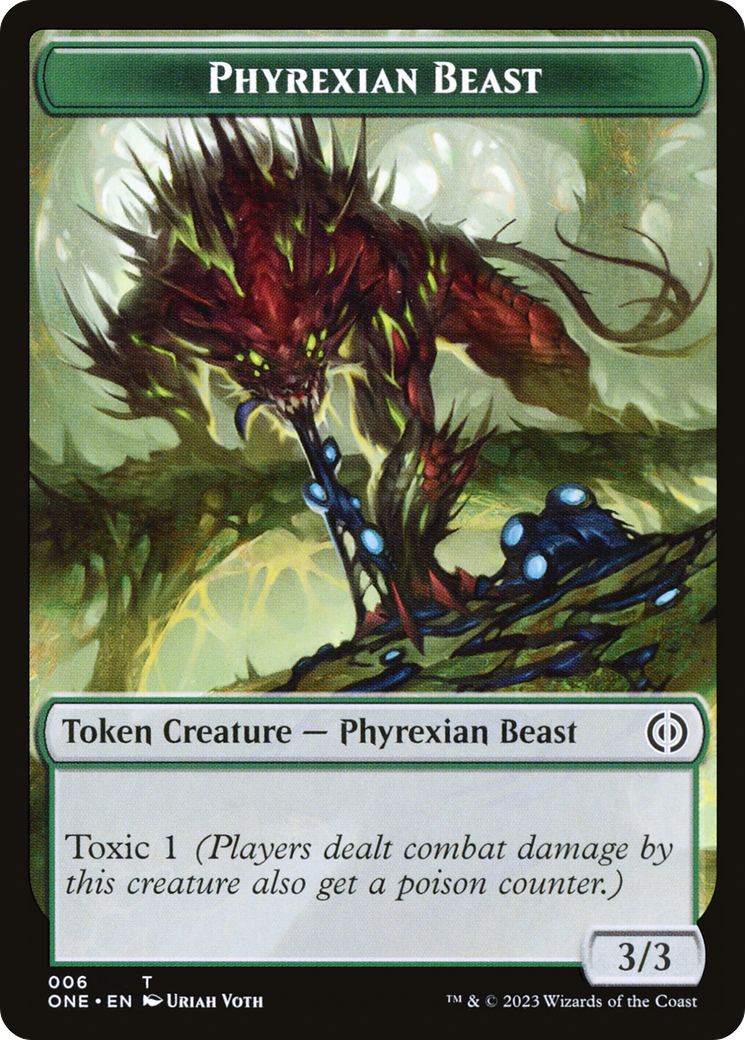 Phyrexian Goblin // Phyrexian Beast Double-Sided Token [Phyrexia: All Will Be One Tokens] | Sanctuary Gaming