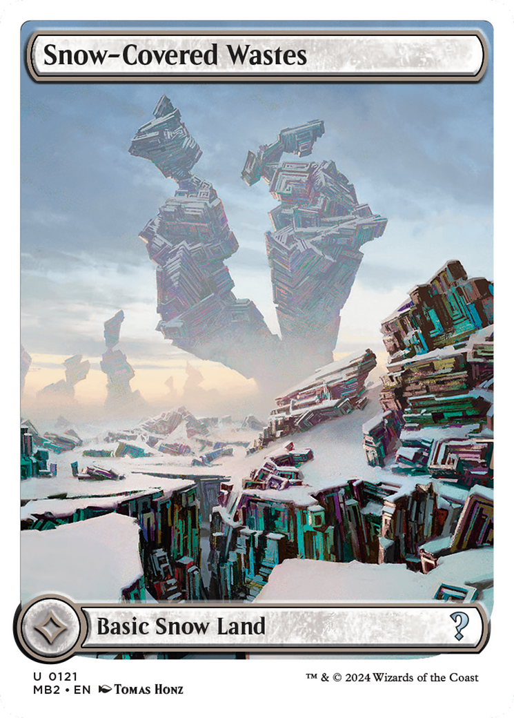 Snow-Covered Wastes (White Border) [Mystery Booster 2] | Sanctuary Gaming