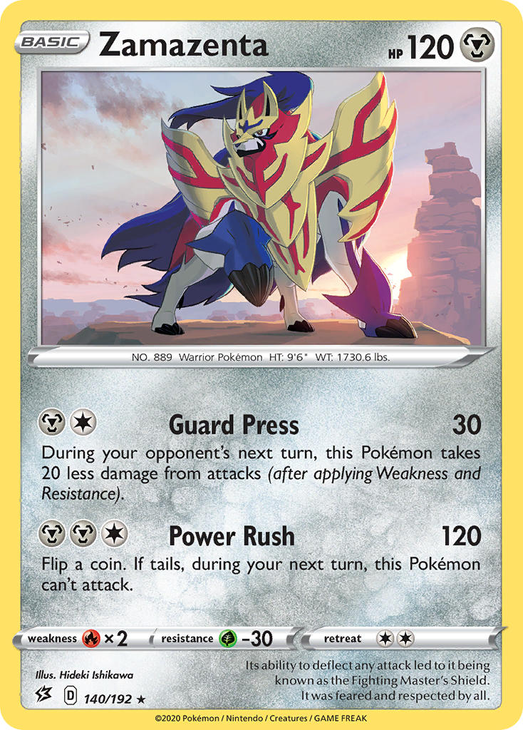 Zamazenta (140/192) (Cracked Ice Holo) (Theme Deck Exclusive) [Sword & Shield: Rebel Clash] | Sanctuary Gaming