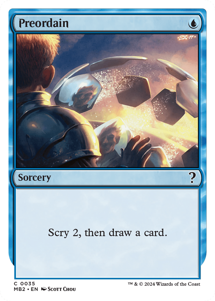 Preordain (White Border) [Mystery Booster 2] | Sanctuary Gaming